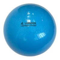 Мяч для художественной гимнастики однотонный, d=15 см (небесный с блестками)